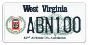 82nd Airborne Division Association license plate