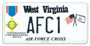 Air Force Cross license plate