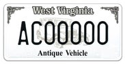 Antique Vehicle license plate