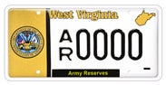 Army Reserves license plate