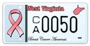Breast Cancer Awareness license plate