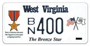 Bronze Star license plate