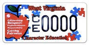 Character Education license plate