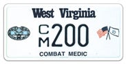 Combat Medic license plate
