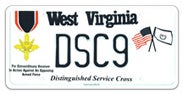 Distinguished Service Cross license plate