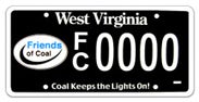 Friends of Coal license plate