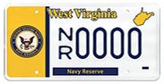 Navy Reserve license plate