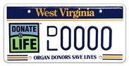 Organ Donor license plate