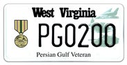 Persian Gulf Veteran license plate