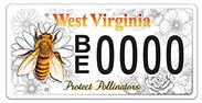 Protect Pollinators license plate