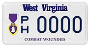Purple Heart license plate