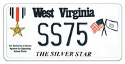 Silver Star license plate