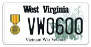 Vietnam War Veteran license plate