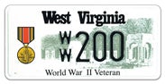 World War II Veteran license plate