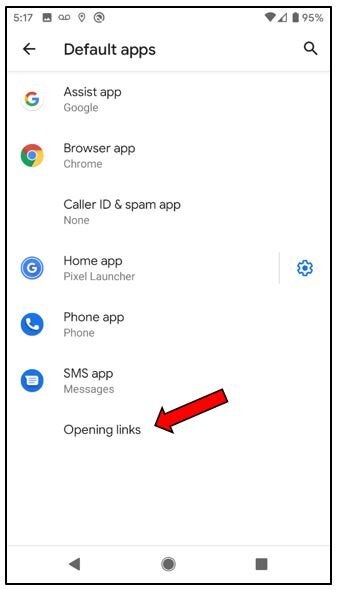 Open the section called Opening links in your Android device.